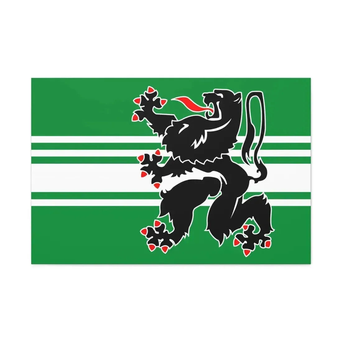 Flag of East Flanders Belgium - Canvas Wall Art - The Sticker Space