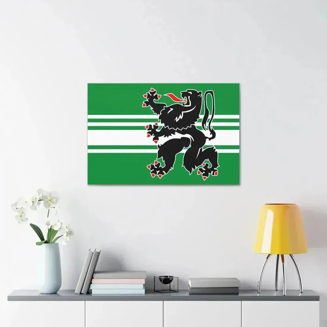 Flag of East Flanders Belgium - Canvas Wall Art - The Sticker Space