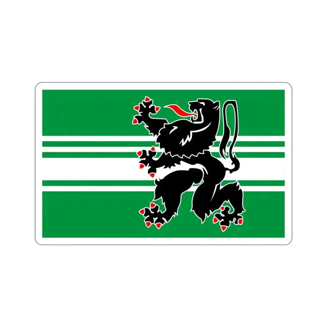 Flag of East Flanders Belgium STICKER Vinyl Die-Cut Decal 3 Inch - The Sticker Space