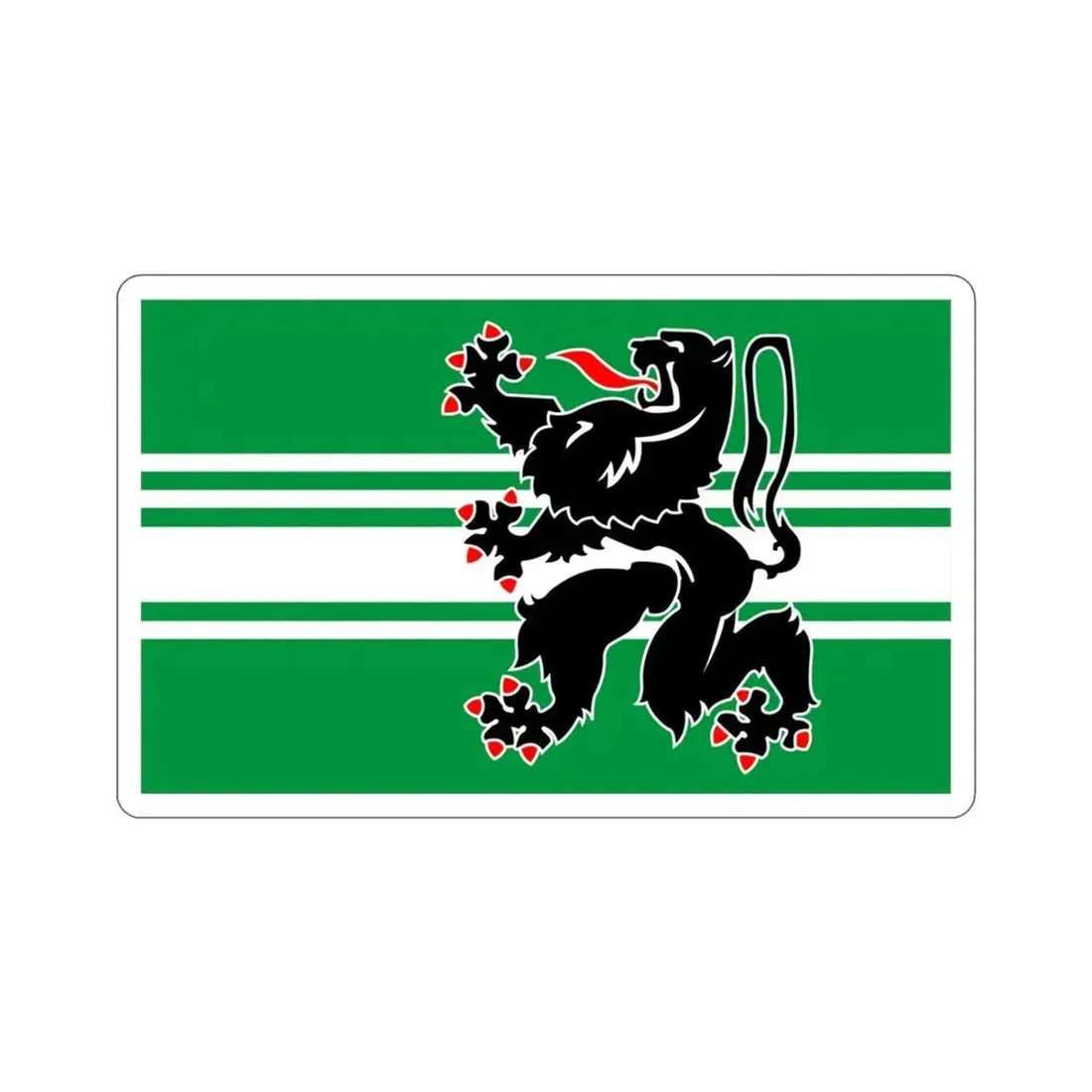 Flag of East Flanders Belgium STICKER Vinyl Die-Cut Decal 3 Inch - The Sticker Space