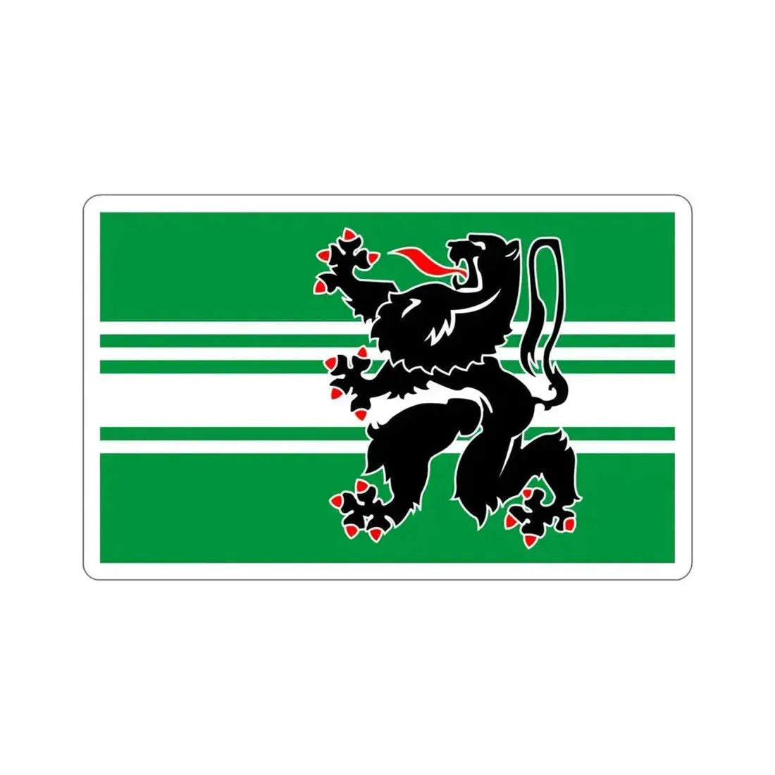 Flag of East Flanders Belgium STICKER Vinyl Die-Cut Decal 4 Inch - The Sticker Space