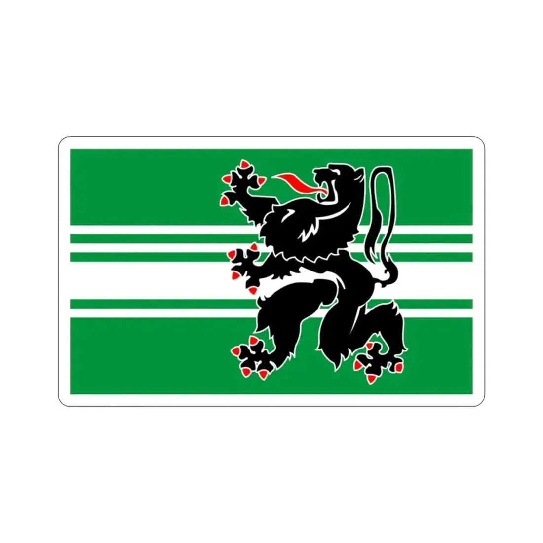 Flag of East Flanders Belgium STICKER Vinyl Die-Cut Decal - The Sticker Space