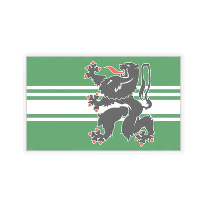Flag of East Flanders Belgium - STICKER Vinyl Kiss-Cut Decal 2 Inch Transparent - The Sticker Space