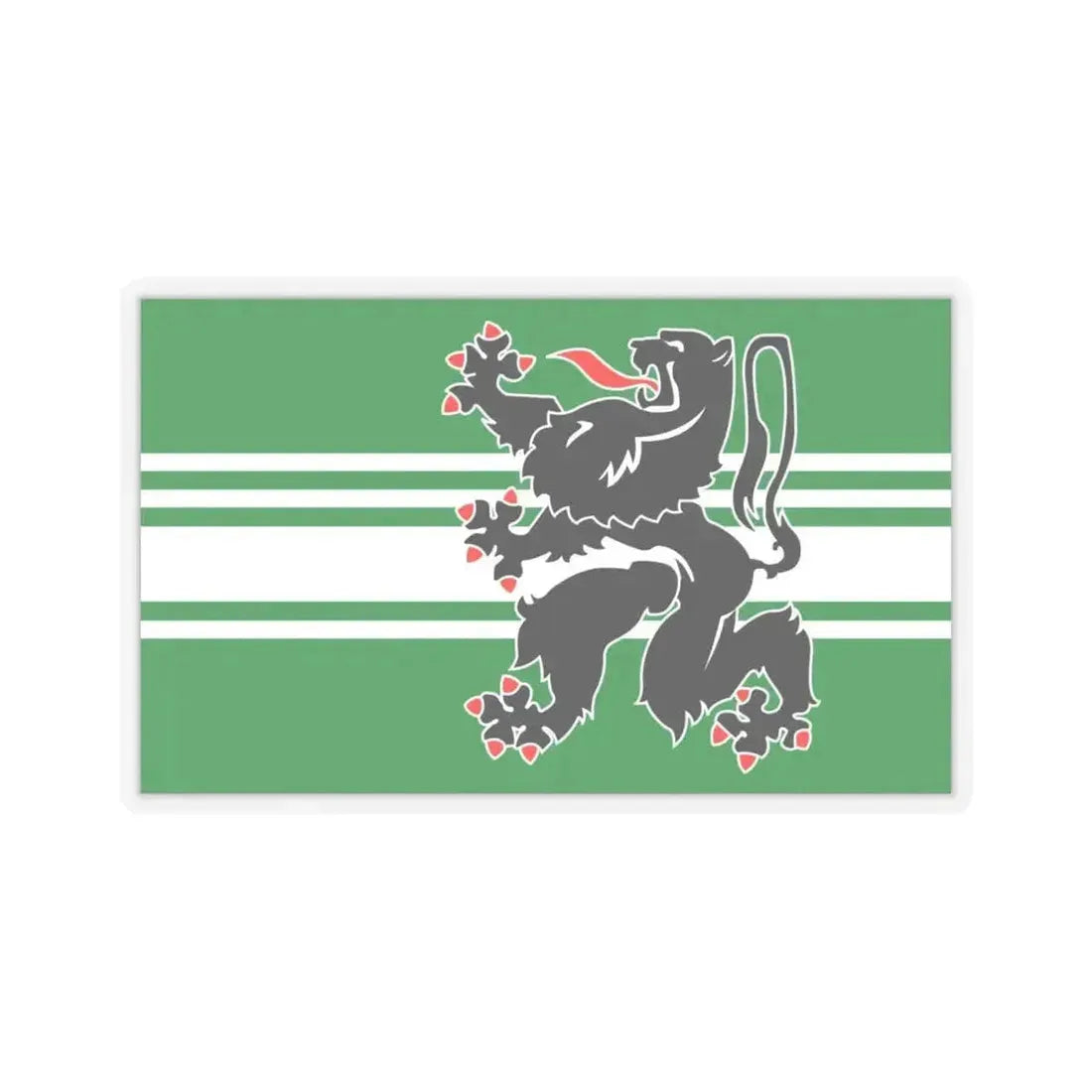Flag of East Flanders Belgium - STICKER Vinyl Kiss-Cut Decal 4 Inch Transparent - The Sticker Space