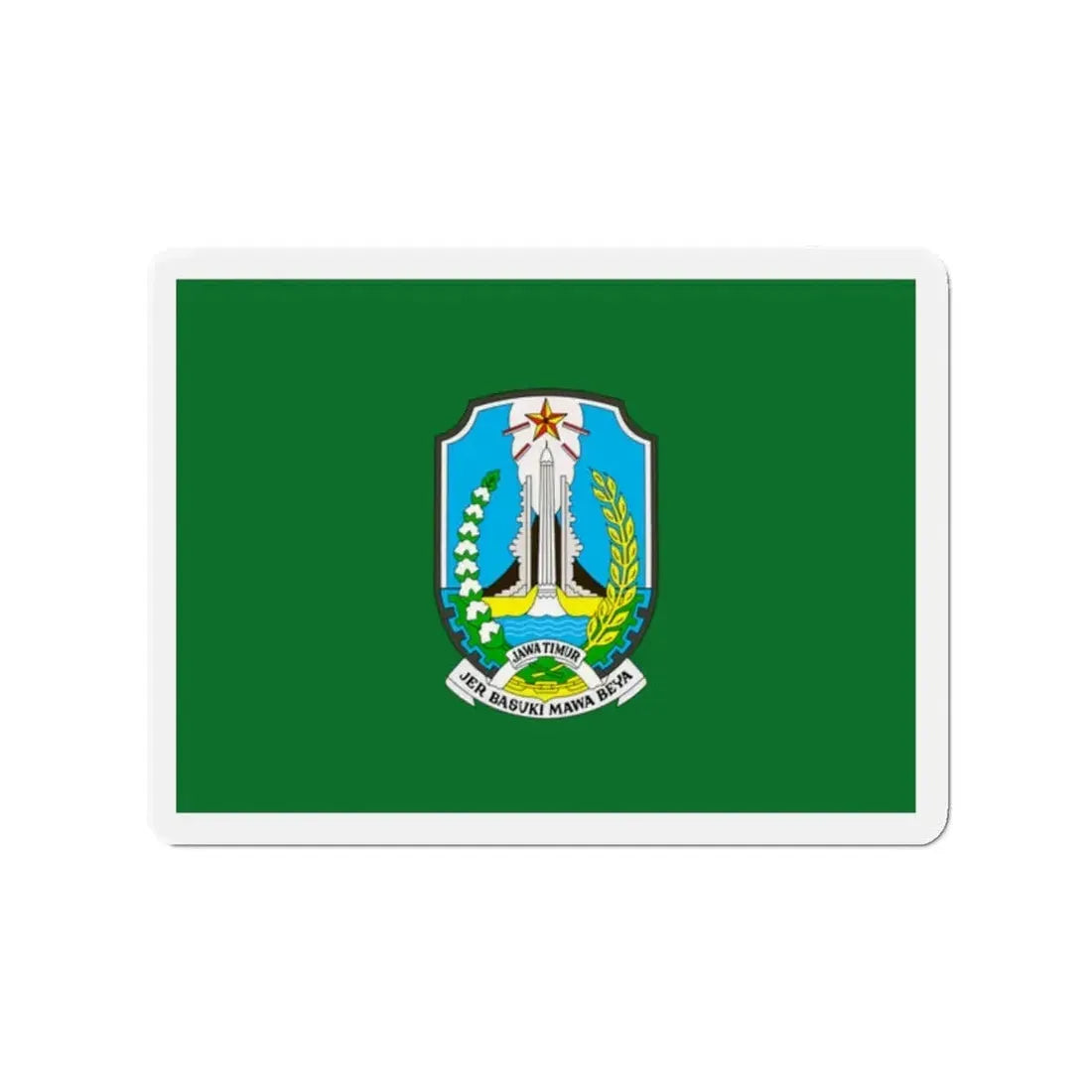 Flag of East Java Indonesia - Refrigerator Magnet 2 Inch - The Sticker Space