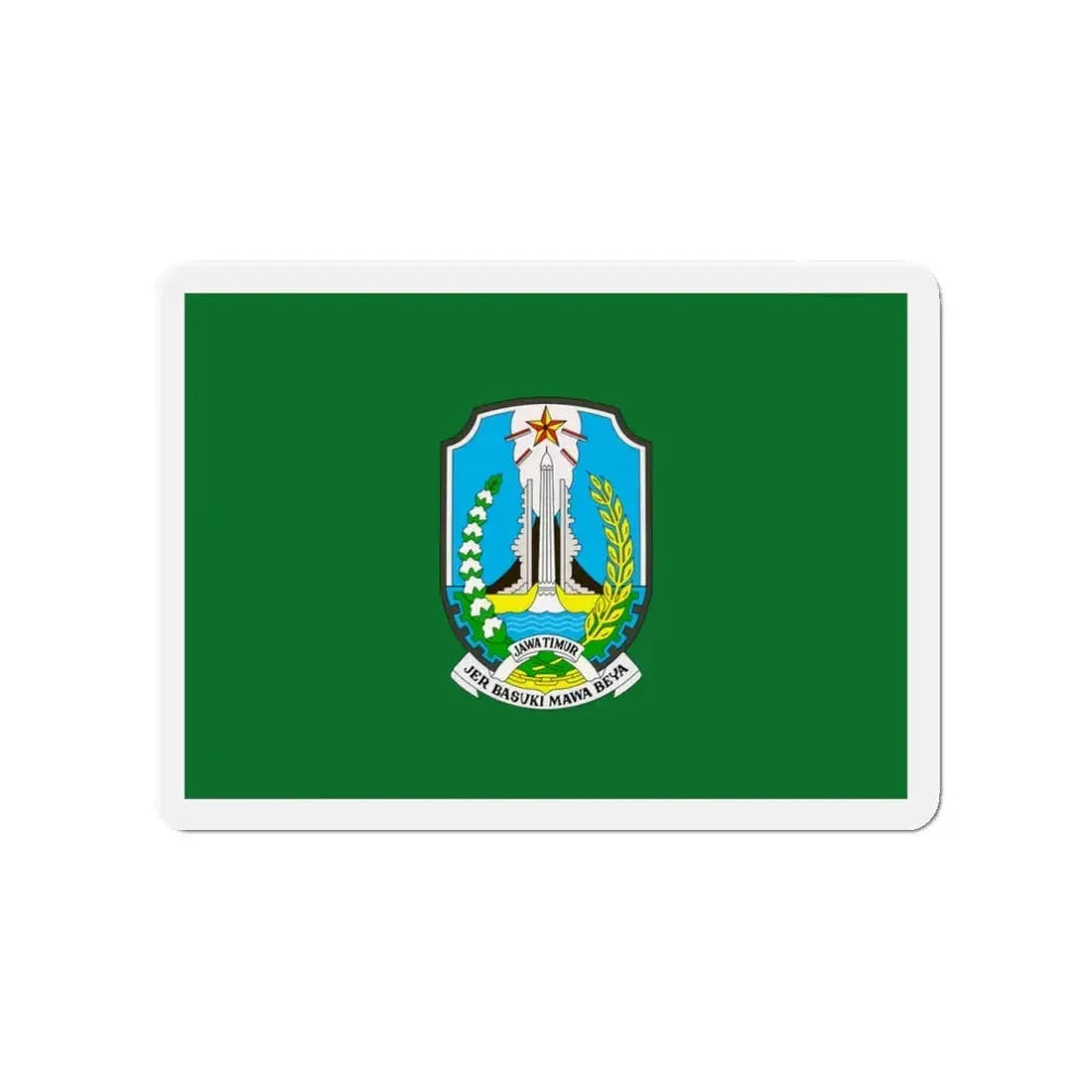 Flag of East Java Indonesia - Refrigerator Magnet 3 Inch - The Sticker Space