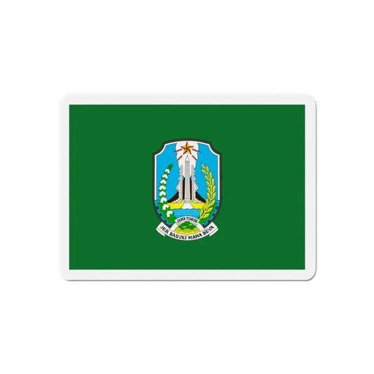 Flag of East Java Indonesia - Refrigerator Magnet 6 Inch - The Sticker Space