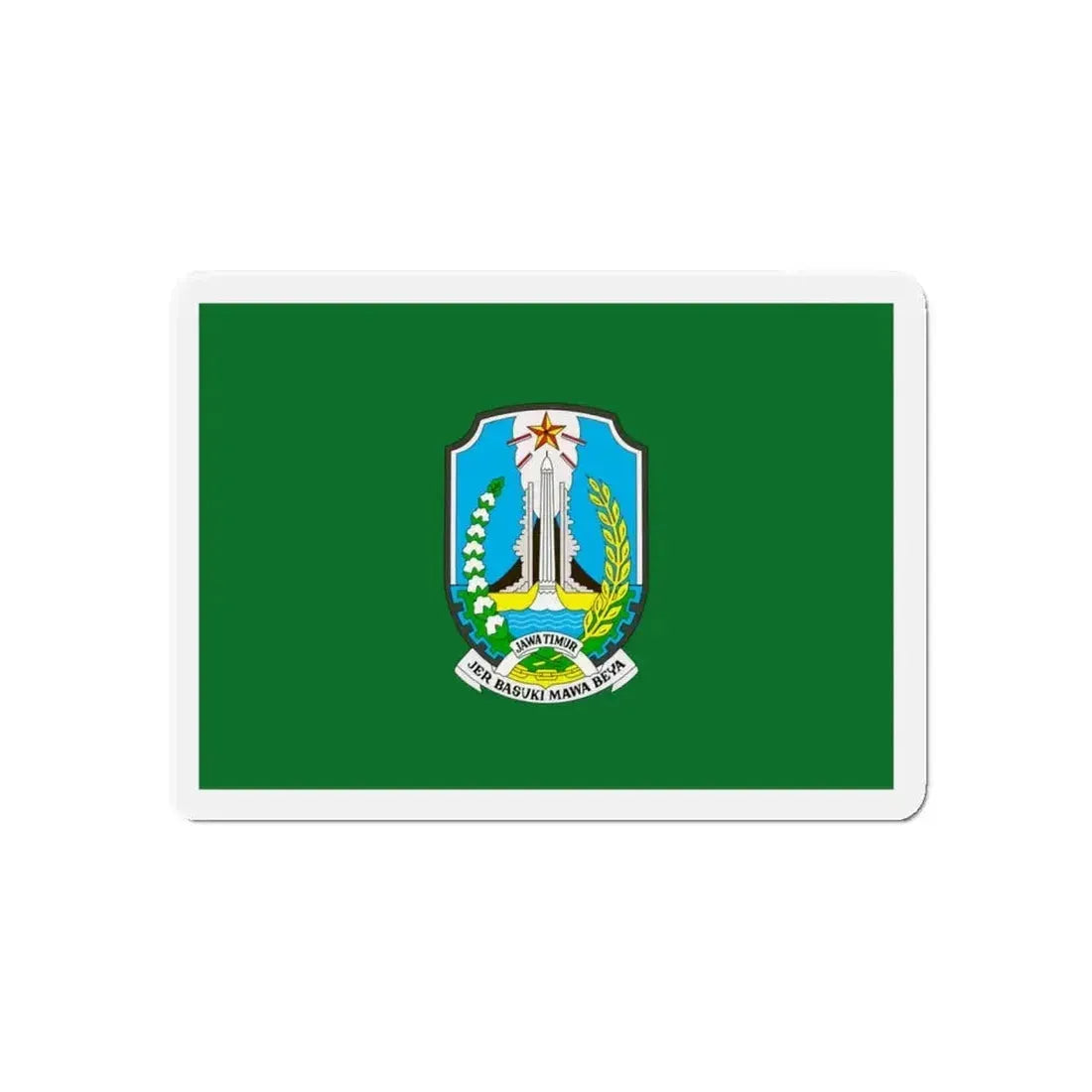 Flag of East Java Indonesia - Refrigerator Magnet - The Sticker Space