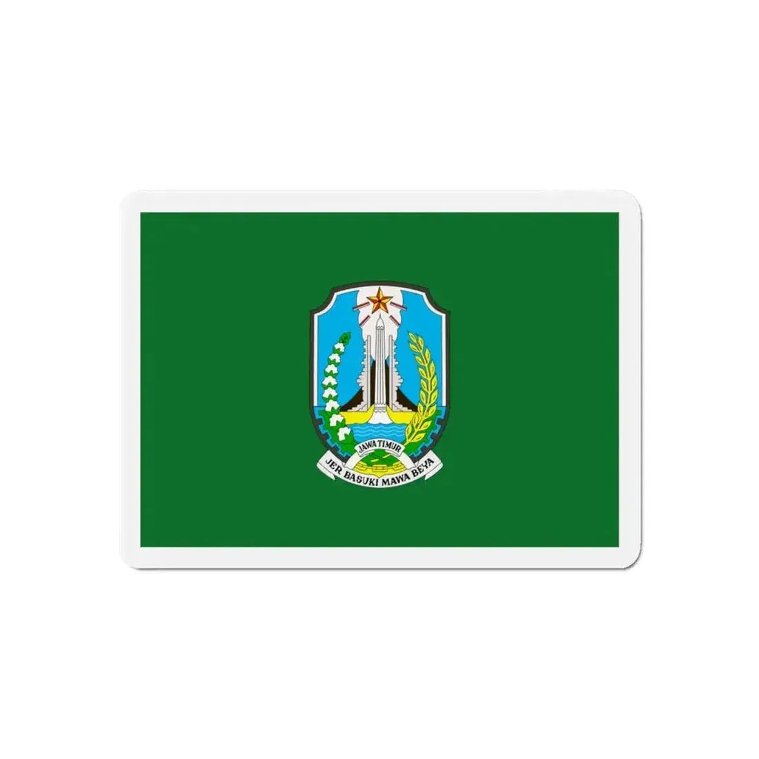 Flag of East Java Indonesia - Refrigerator Magnet - The Sticker Space