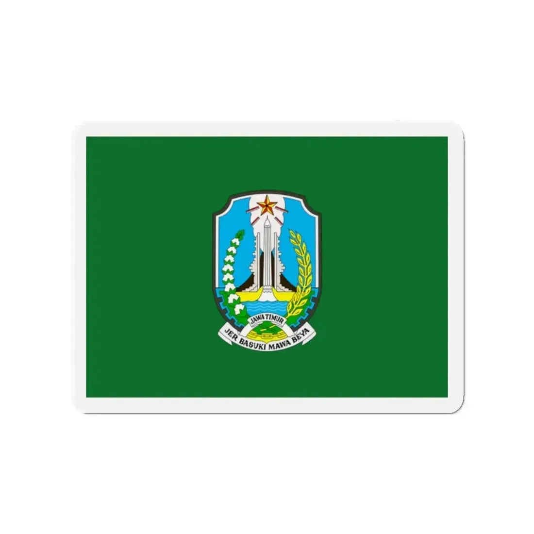 Flag of East Java Indonesia - Refrigerator Magnet - The Sticker Space