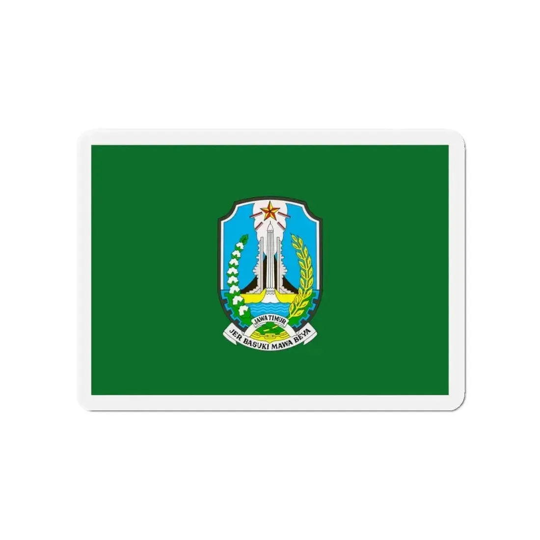 Flag of East Java Indonesia - Refrigerator Magnet - The Sticker Space