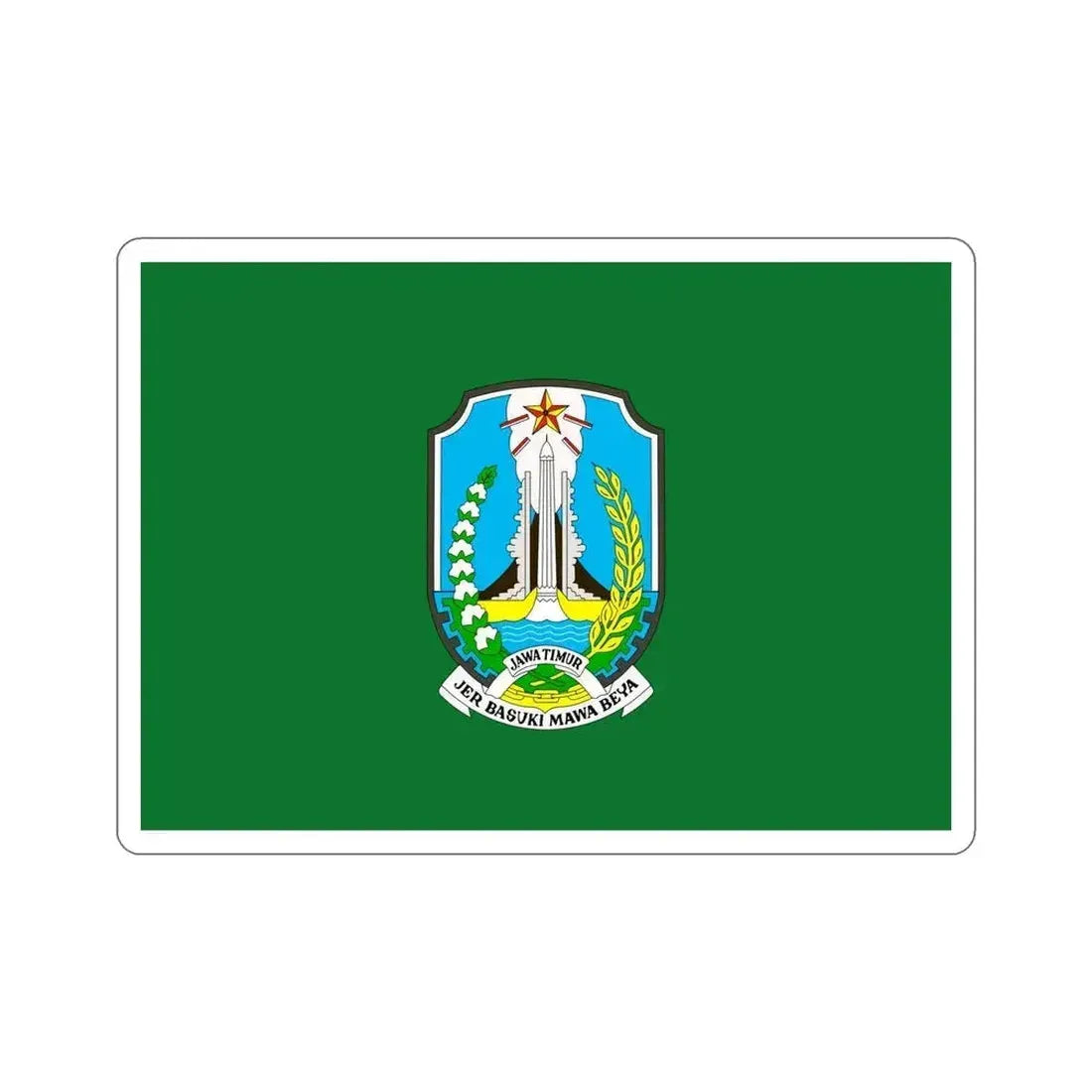 Flag of East Java Indonesia STICKER Vinyl Die-Cut Decal 5 Inch - The Sticker Space