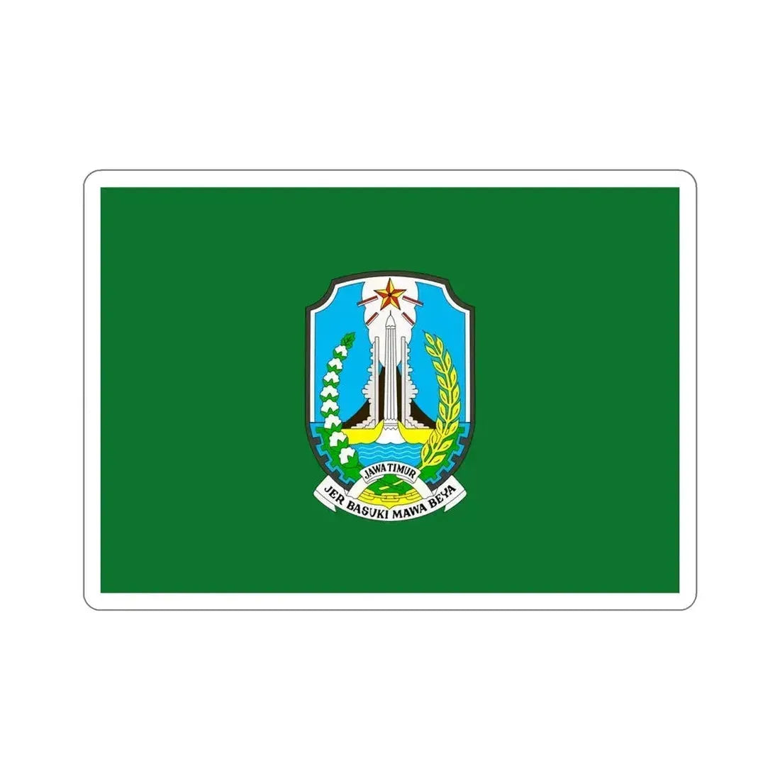 Flag of East Java Indonesia STICKER Vinyl Die-Cut Decal 6 Inch - The Sticker Space
