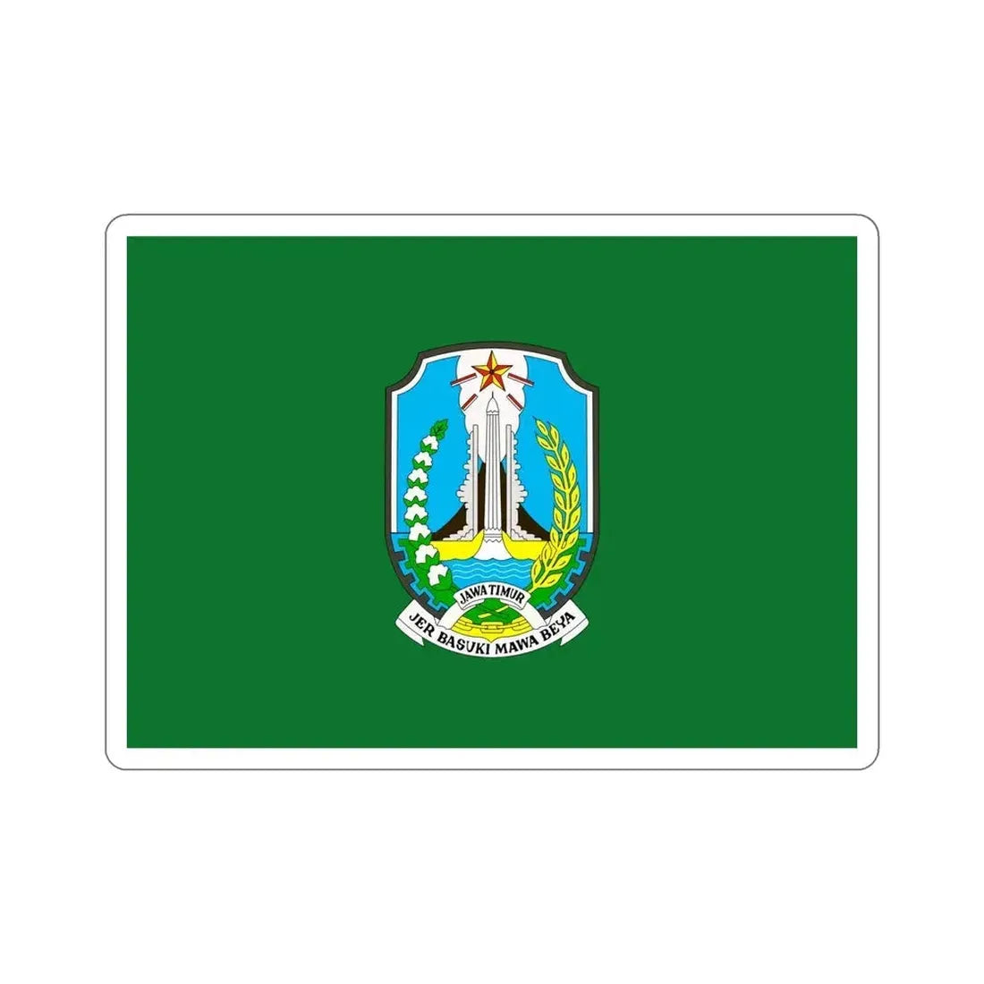 Flag of East Java Indonesia STICKER Vinyl Die-Cut Decal 6 Inch - The Sticker Space