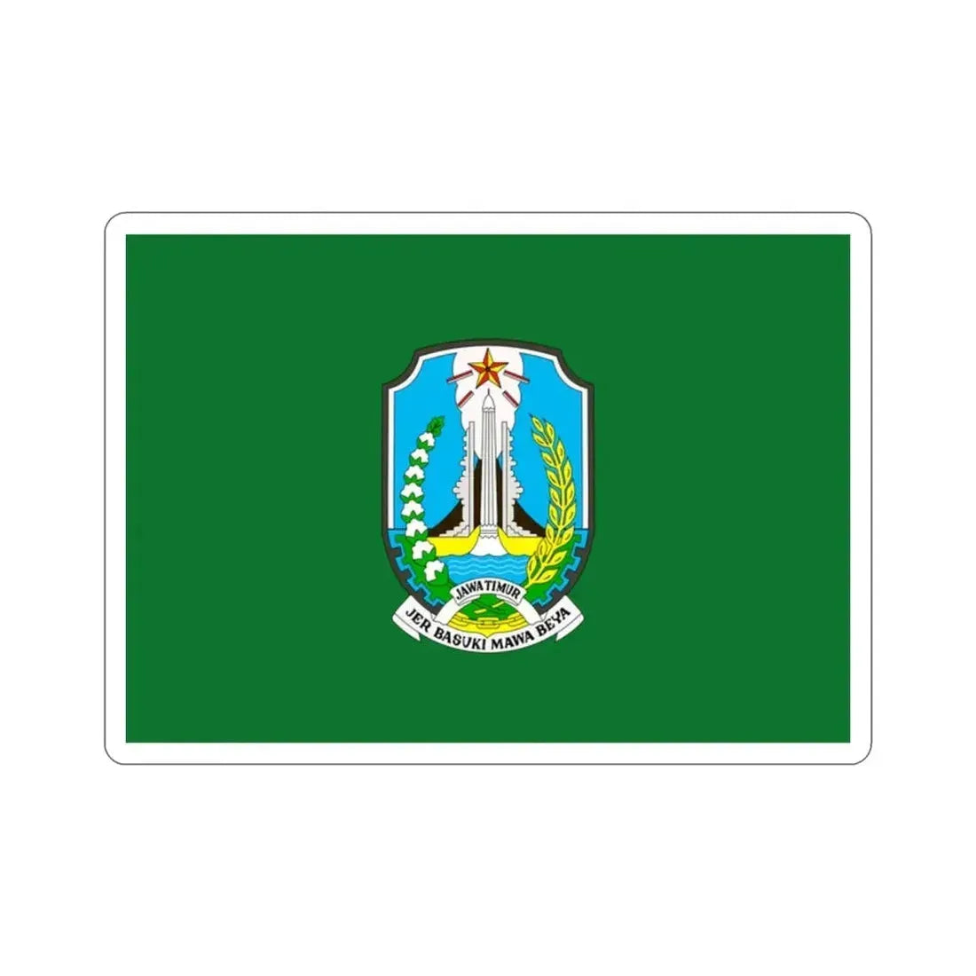 Flag of East Java Indonesia STICKER Vinyl Die-Cut Decal - The Sticker Space