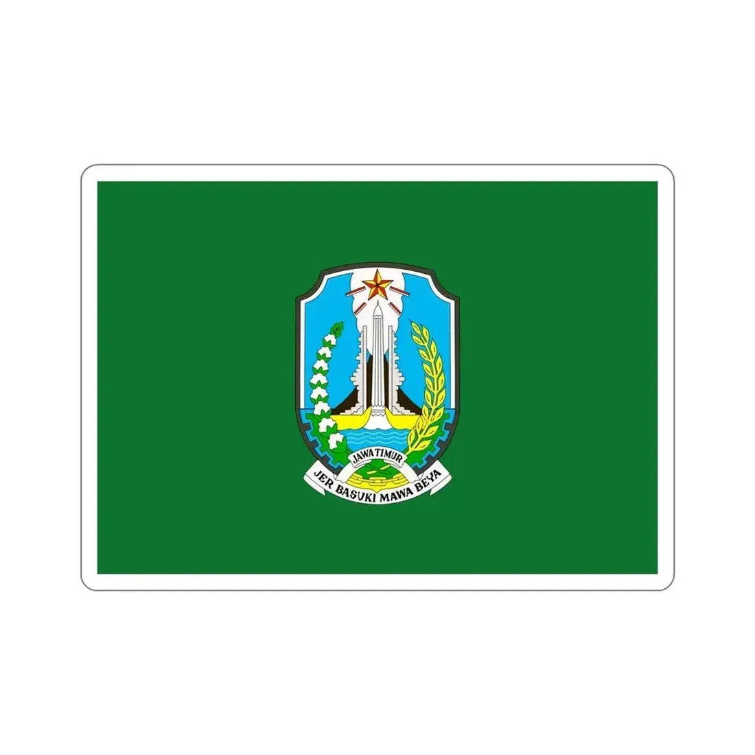 Flag of East Java Indonesia STICKER Vinyl Die-Cut Decal - The Sticker Space