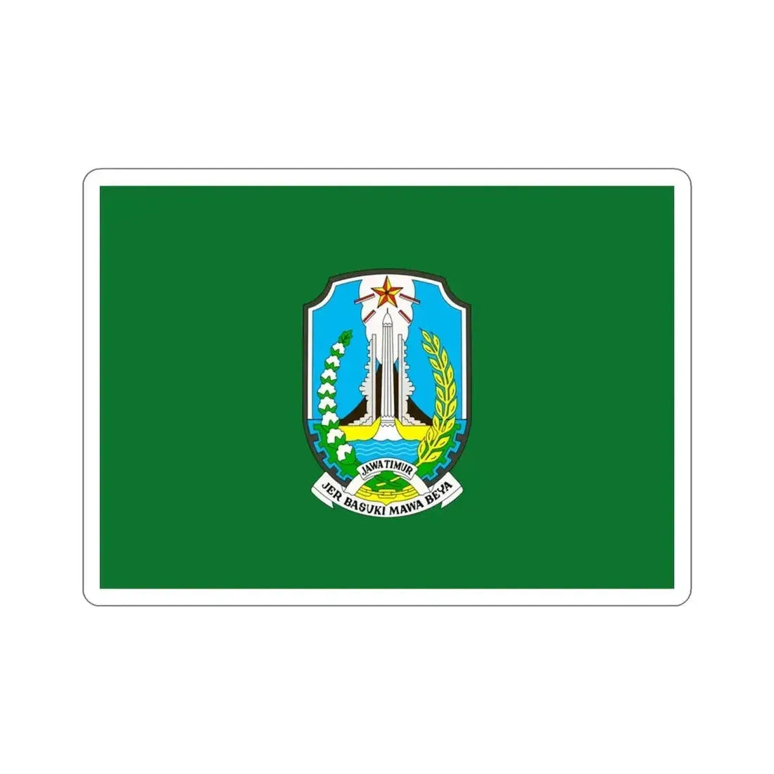 Flag of East Java Indonesia STICKER Vinyl Die-Cut Decal - The Sticker Space