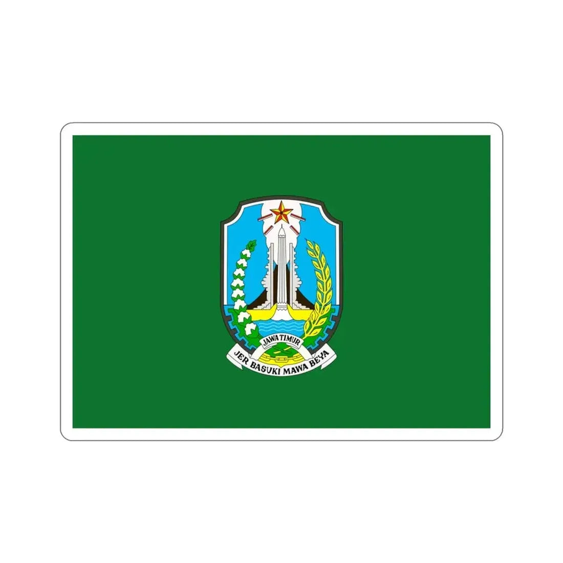 Flag of East Java Indonesia STICKER Vinyl Die-Cut Decal - The Sticker Space