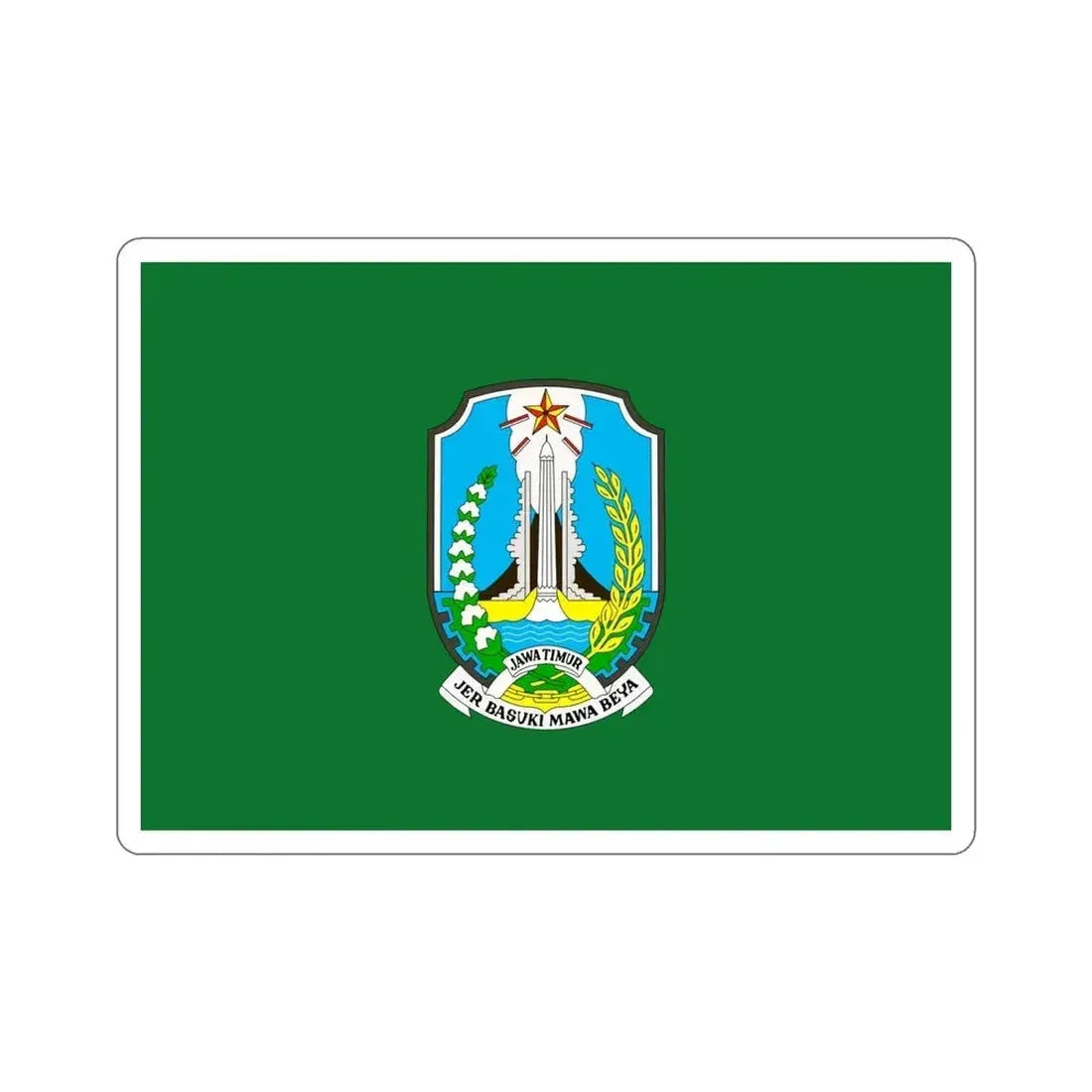 Flag of East Java Indonesia STICKER Vinyl Die-Cut Decal - The Sticker Space