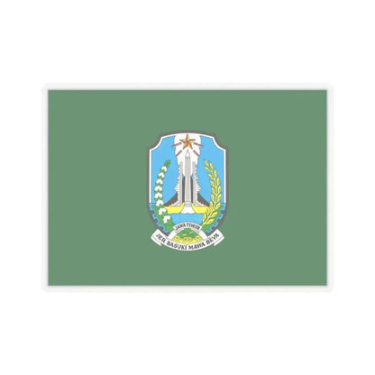 Flag of East Java Indonesia - STICKER Vinyl Kiss-Cut Decal 2 Inch Transparent - The Sticker Space