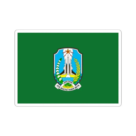 Flag of East Java Indonesia - STICKER Vinyl Kiss-Cut Decal 2 Inch White - The Sticker Space