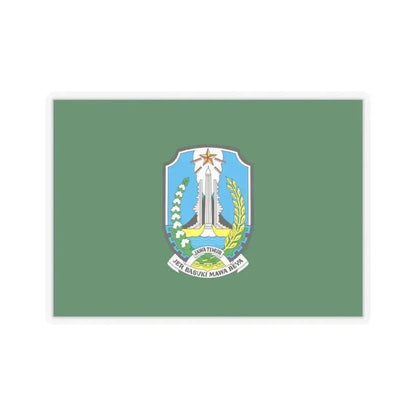 Flag of East Java Indonesia - STICKER Vinyl Kiss-Cut Decal 3 Inch Transparent - The Sticker Space