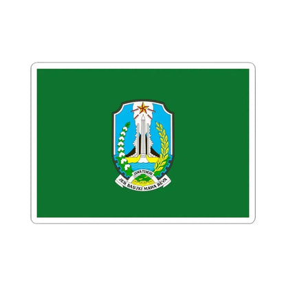 Flag of East Java Indonesia - STICKER Vinyl Kiss-Cut Decal 3 Inch White - The Sticker Space