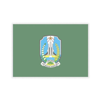 Flag of East Java Indonesia - STICKER Vinyl Kiss-Cut Decal 4 Inch Transparent - The Sticker Space