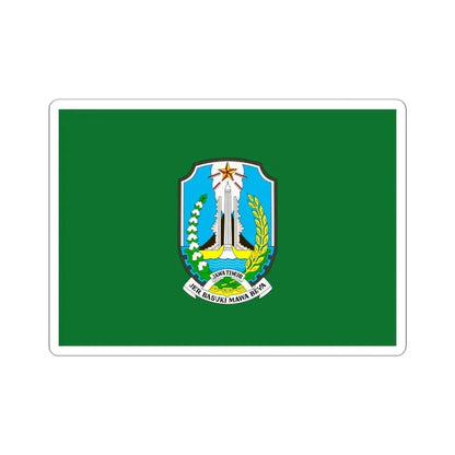 Flag of East Java Indonesia - STICKER Vinyl Kiss-Cut Decal 4 Inch White - The Sticker Space