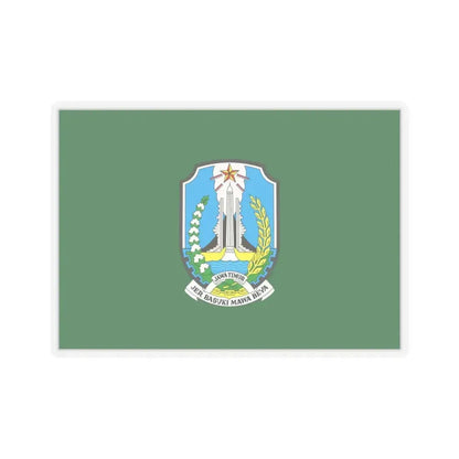 Flag of East Java Indonesia - STICKER Vinyl Kiss-Cut Decal 6 Inch Transparent - The Sticker Space