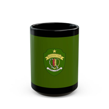 Flag of East Kalimantan Indonesia - Black Coffee Mug-15oz-The Sticker Space