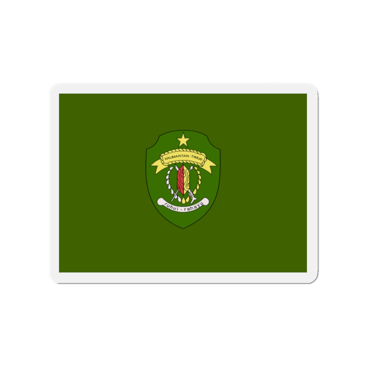 Flag of East Kalimantan Indonesia - Die-Cut Magnet-2" x 2"-The Sticker Space