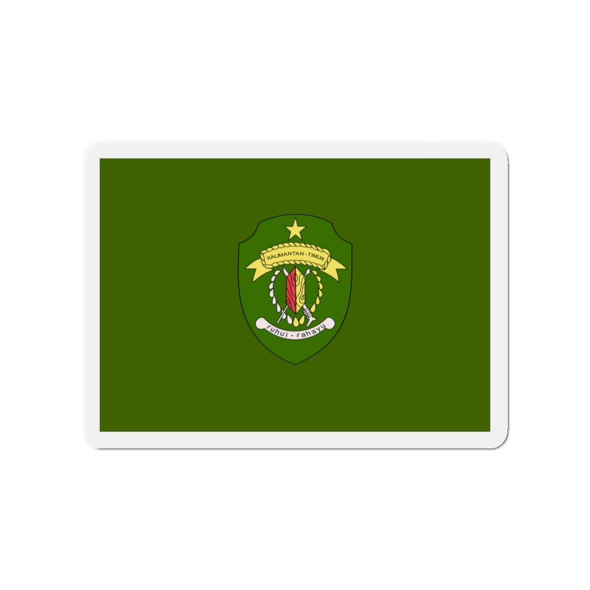 Flag of East Kalimantan Indonesia - Die-Cut Magnet-3" x 3"-The Sticker Space