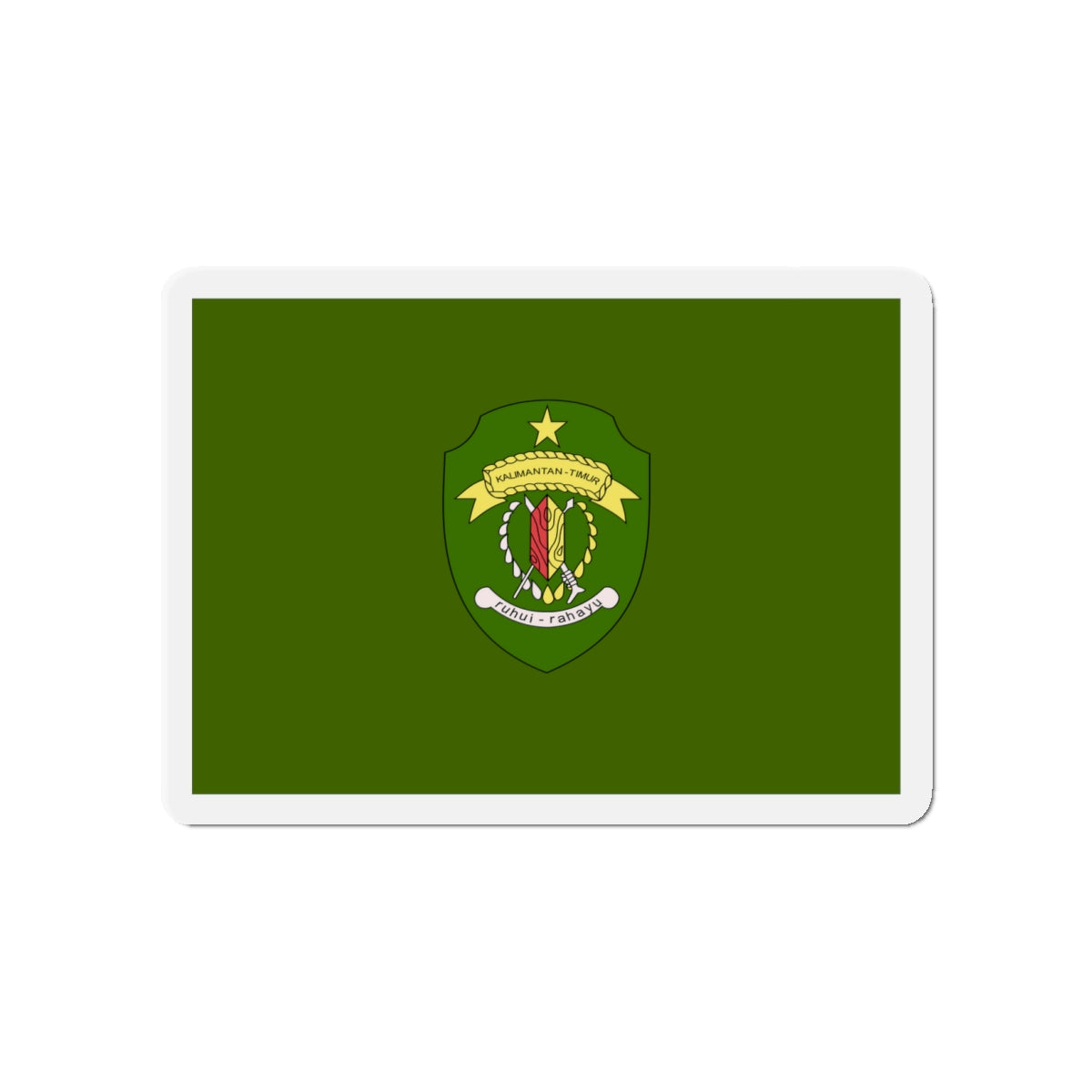 Flag of East Kalimantan Indonesia - Die-Cut Magnet-4" x 4"-The Sticker Space