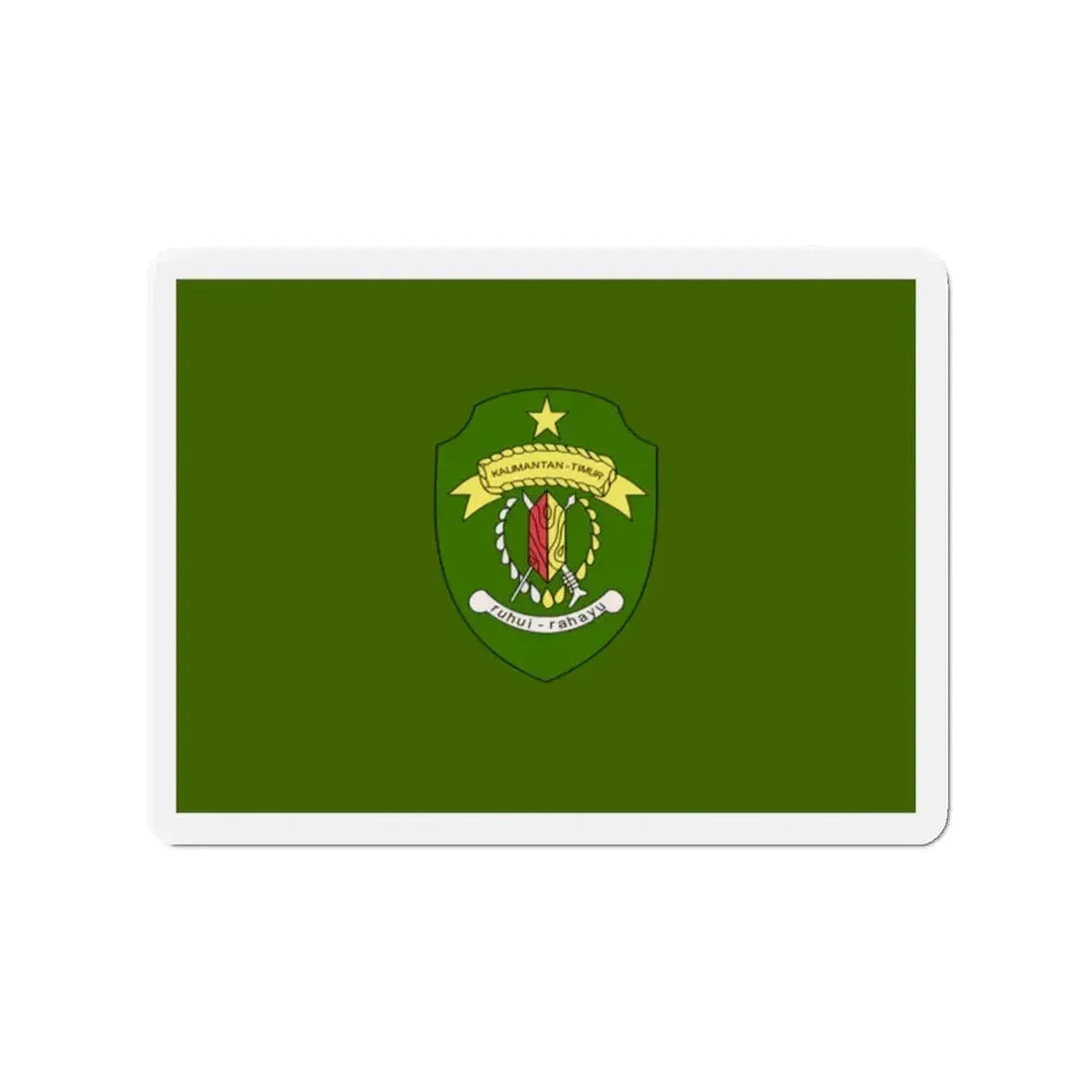 Flag of East Kalimantan Indonesia - Refrigerator Magnet 2 Inch - The Sticker Space