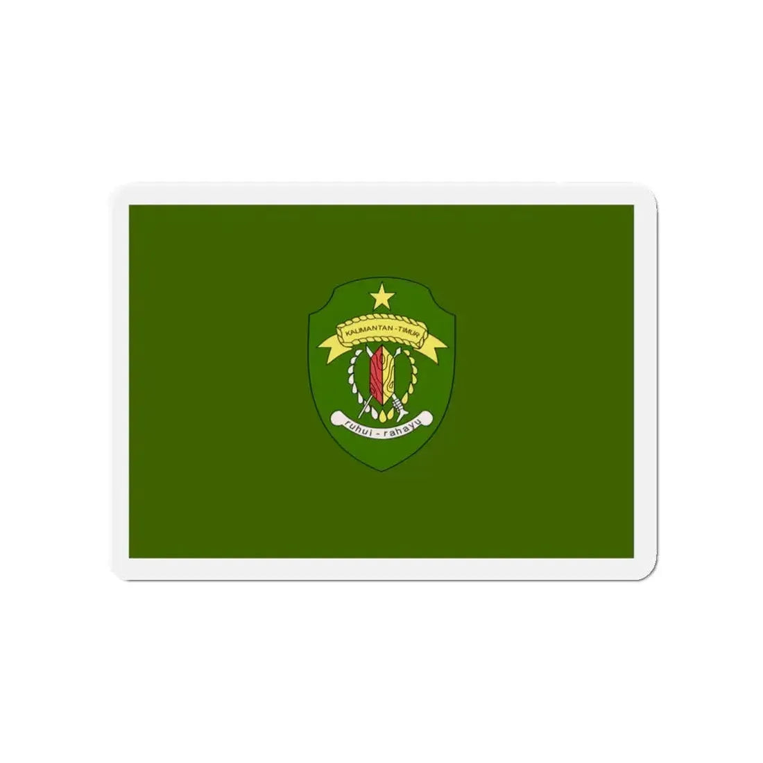 Flag of East Kalimantan Indonesia - Refrigerator Magnet 3 Inch - The Sticker Space