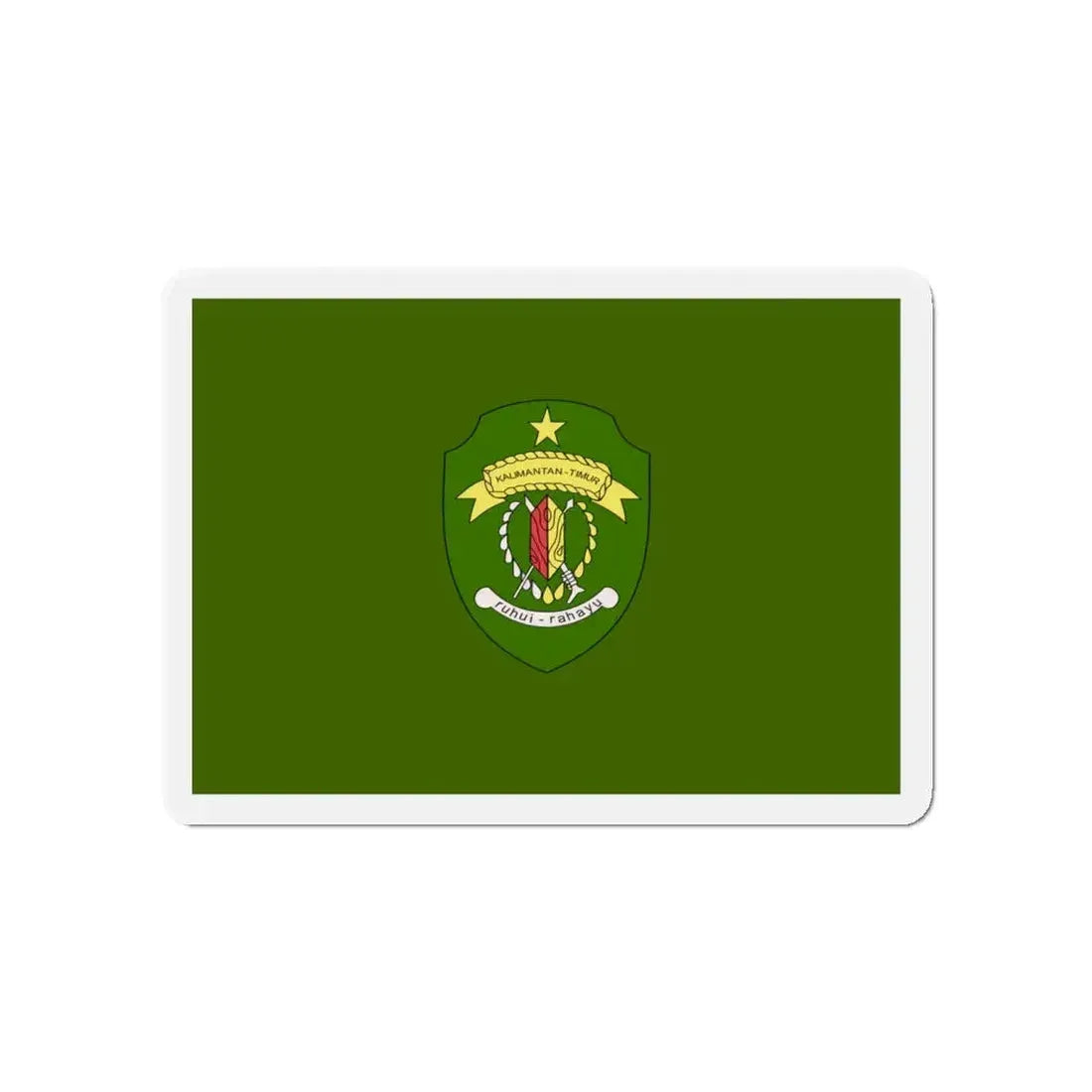 Flag of East Kalimantan Indonesia - Refrigerator Magnet 4 Inch - The Sticker Space