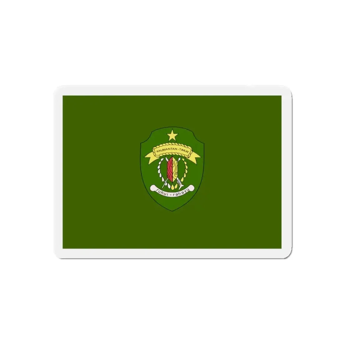 Flag of East Kalimantan Indonesia - Refrigerator Magnet 5 Inch - The Sticker Space