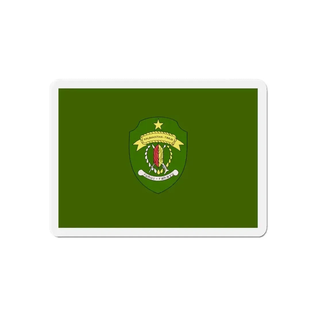 Flag of East Kalimantan Indonesia - Refrigerator Magnet 6 Inch - The Sticker Space