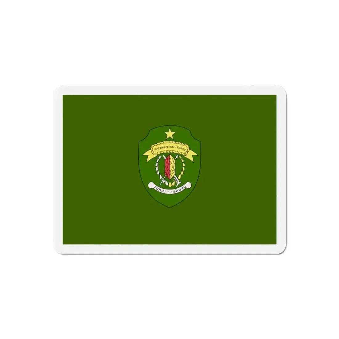 Flag of East Kalimantan Indonesia - Refrigerator Magnet - The Sticker Space