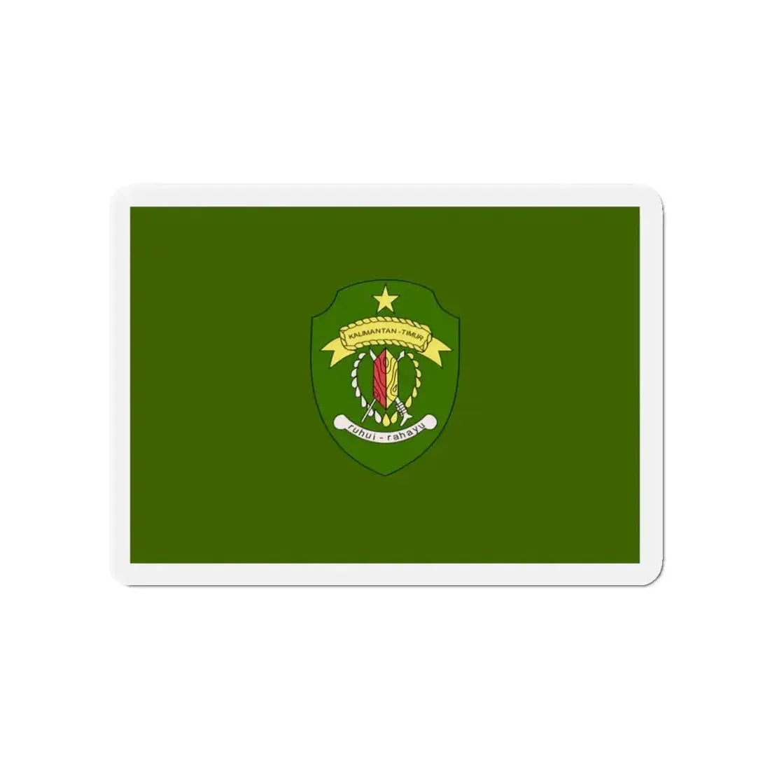 Flag of East Kalimantan Indonesia - Refrigerator Magnet - The Sticker Space