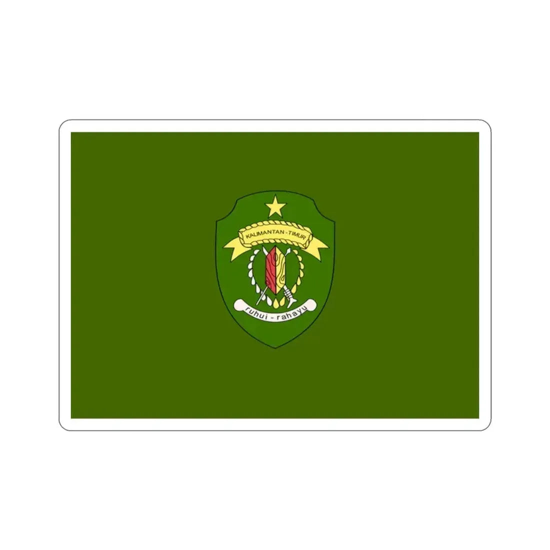 Flag of East Kalimantan Indonesia STICKER Vinyl Die-Cut Decal 2 Inch - The Sticker Space