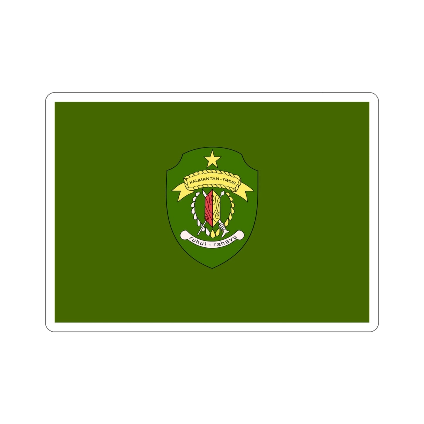 Flag of East Kalimantan Indonesia STICKER Vinyl Die-Cut Decal-3 Inch-The Sticker Space