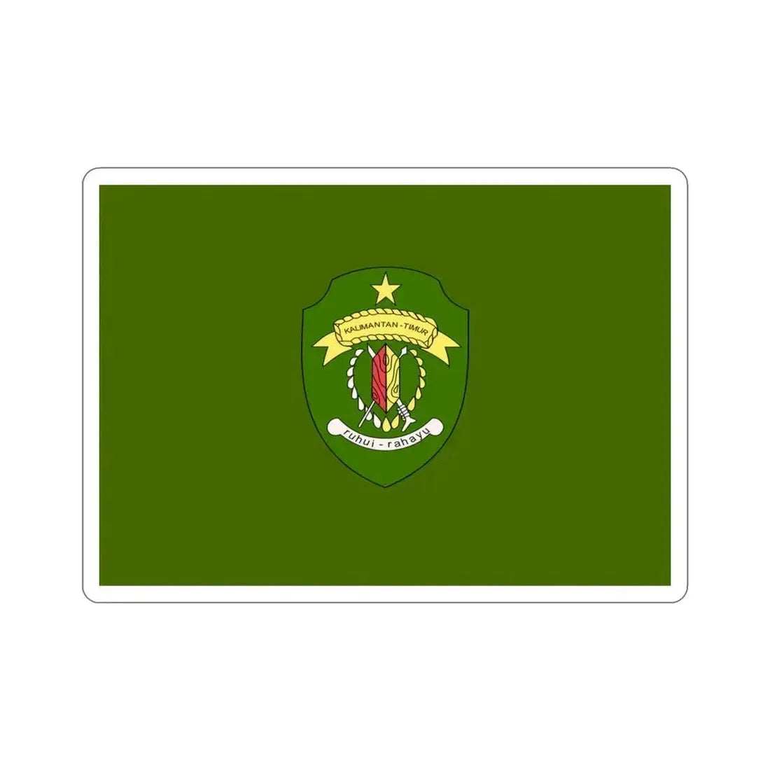 Flag of East Kalimantan Indonesia STICKER Vinyl Die-Cut Decal 3 Inch - The Sticker Space