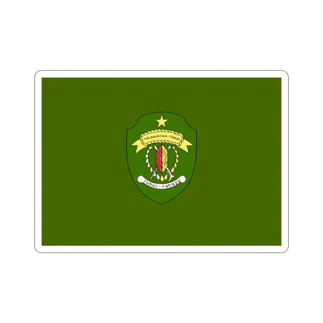 Flag of East Kalimantan Indonesia STICKER Vinyl Die-Cut Decal 3 Inch - The Sticker Space