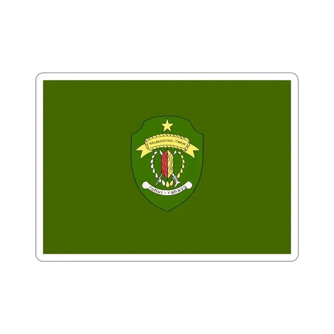 Flag of East Kalimantan Indonesia STICKER Vinyl Die-Cut Decal 4 Inch - The Sticker Space