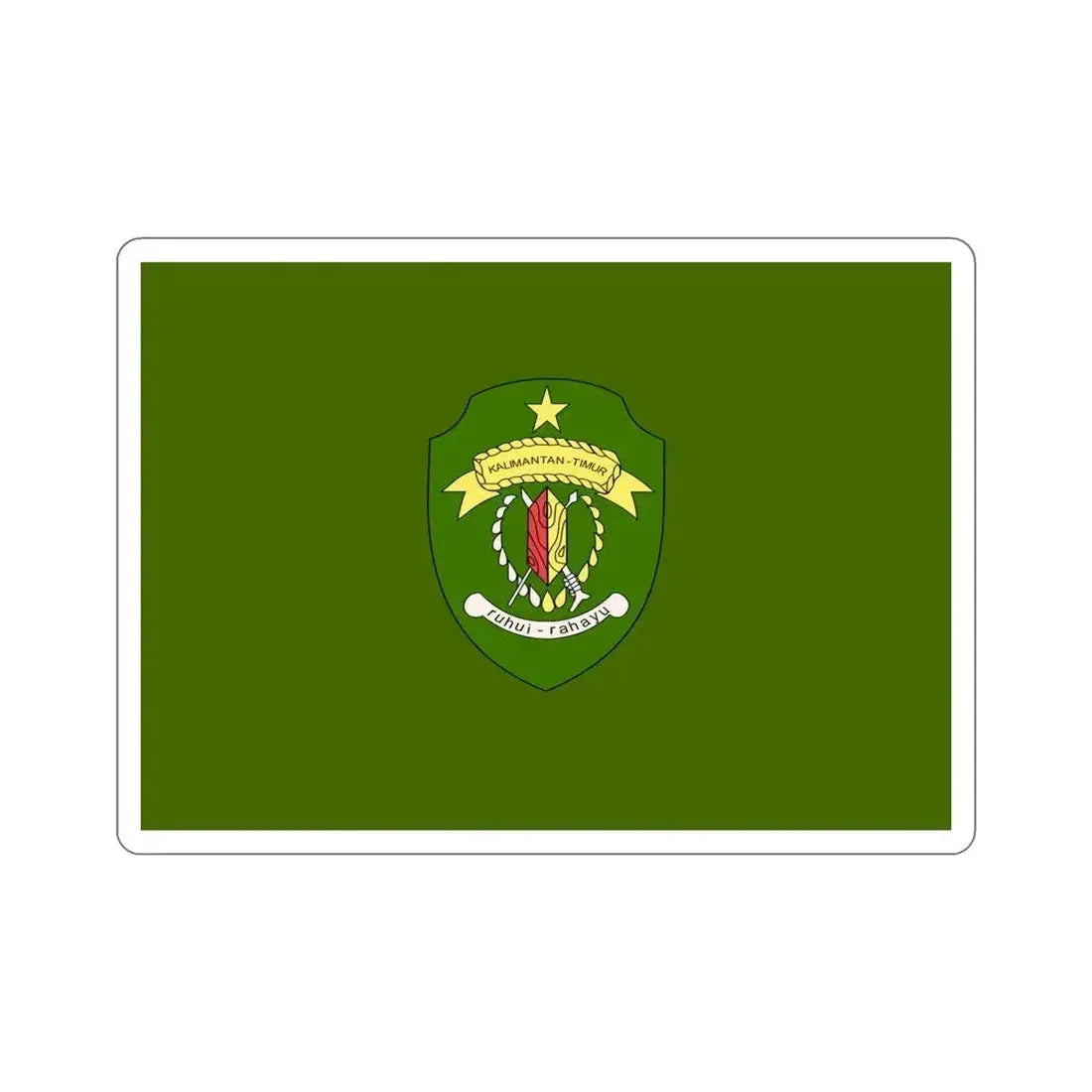 Flag of East Kalimantan Indonesia STICKER Vinyl Die-Cut Decal 5 Inch - The Sticker Space