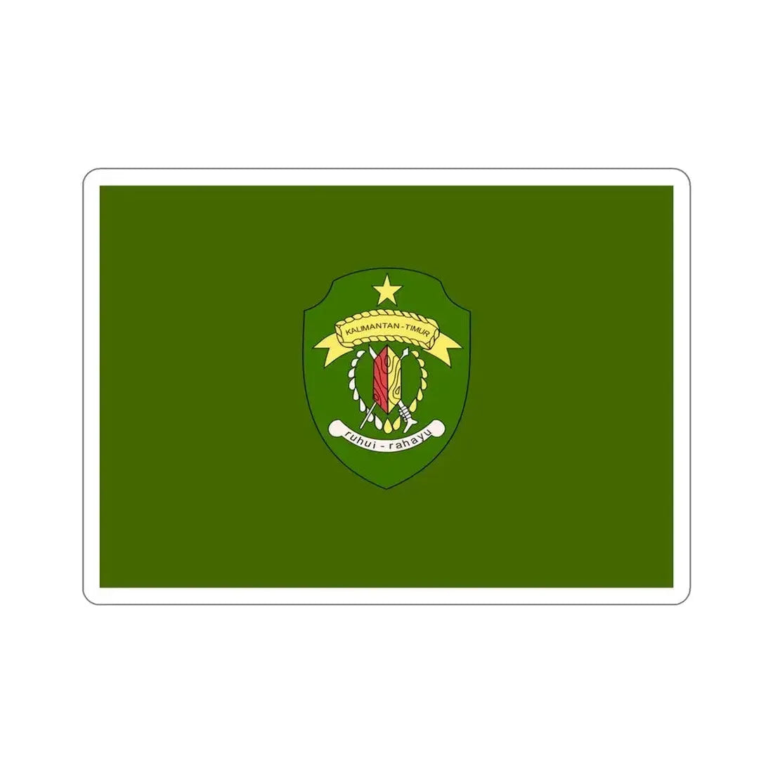 Flag of East Kalimantan Indonesia STICKER Vinyl Die-Cut Decal 5 Inch - The Sticker Space