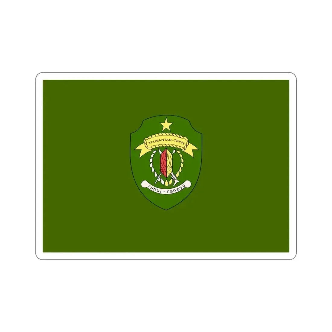 Flag of East Kalimantan Indonesia STICKER Vinyl Die-Cut Decal 6 Inch - The Sticker Space