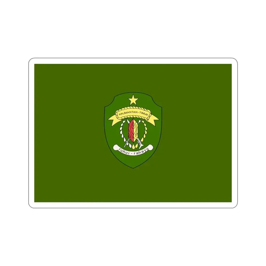 Flag of East Kalimantan Indonesia STICKER Vinyl Die-Cut Decal 6 Inch - The Sticker Space